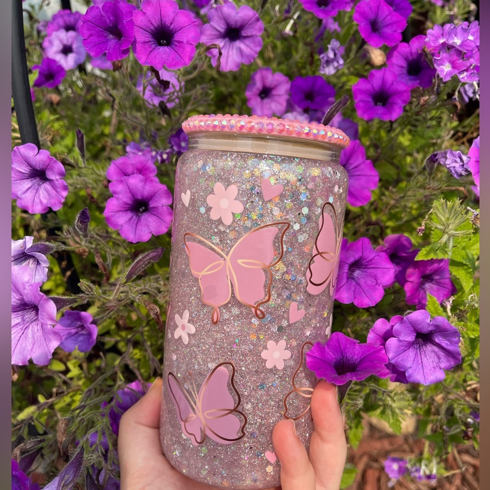 Handmade snow globe cup 16oz